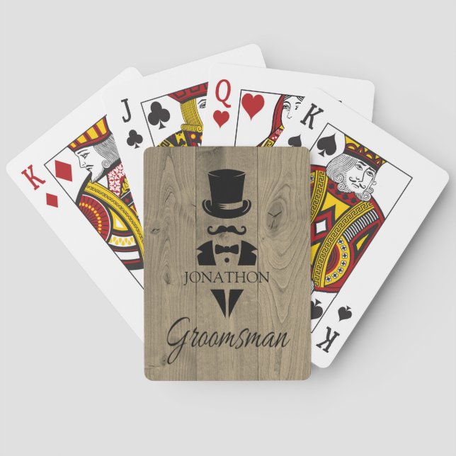 Anpassade Bröllopsmän Casinokort (Baksidan)