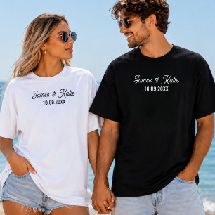 Anpassade bröllopsmatchningar för par bröllop t shirt