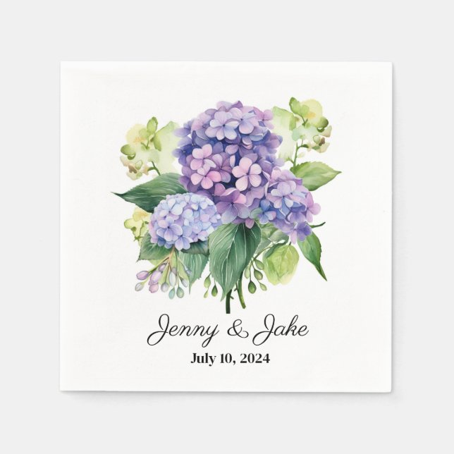 Anpassade bröllopspappers servetter (Framsidan)