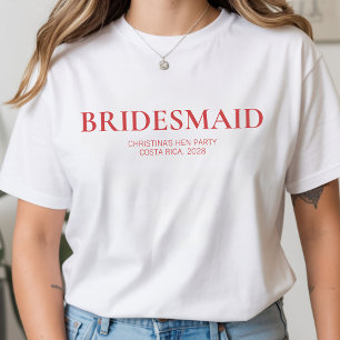 Anpassade bröllopspartiskjortor för möhippa t shirt