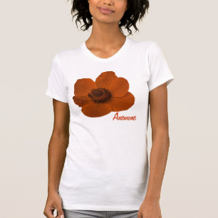 Anpassade Brown Anemone Flower T Shirt
