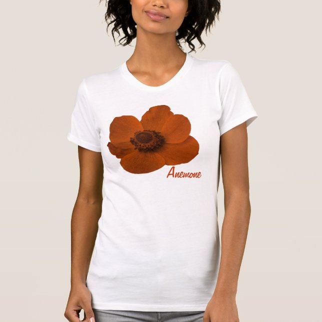Anpassade Brown Anemone Flower T Shirt (Framsida)