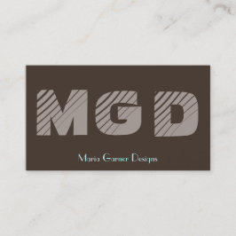 Anpassade Brown Monogram Affärskort Visitkort