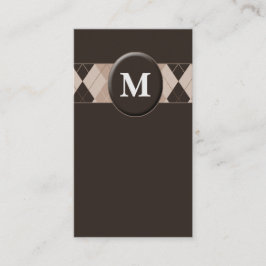 Anpassade Brown Monogram Affärskort Visitkort