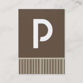 Anpassade Brown Monogram Affärskort Visitkort