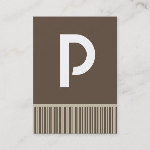 Anpassade Brown Monogram Affärskort Visitkort