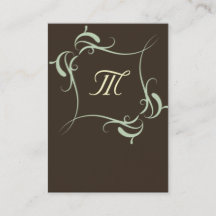 Anpassade Brown Monogram Affärskort