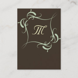 Anpassade Brown Monogram Affärskort Visitkort