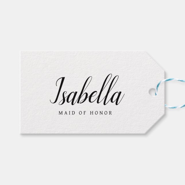 Anpassade Brudens sida Gift Bag Presentetikett (Framsidan (Horisontell))