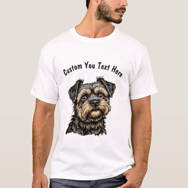 Anpassade Brussels Griffon Hund T Shirt (Framsida)