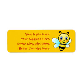 Anpassade Bumblebee Returadress Etikett