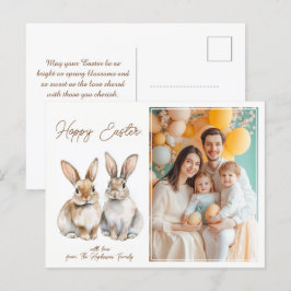 Anpassade 🐇 Bunny Bliss Hälsning Helg Vykort