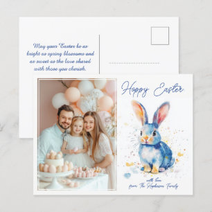 Anpassade 🐇 Bunny Bliss Påsk Hälsning Helg Vykort
