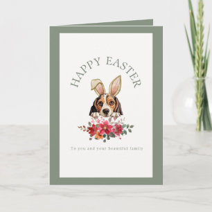 Anpassade Bunny Öron Beagle Påsk Kort