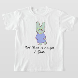 Anpassade Bunny & Tass avtryck Unisex adful T Shirt