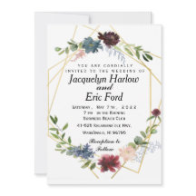 Anpassade Burgundy Baby blue Flower Bröllop