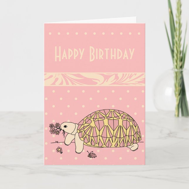 Anpassade Burmese Star Tortoise Card Kort (Framsida)