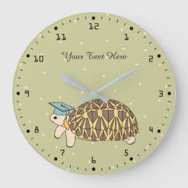 Anpassade Burmese Star Tortoise Clock Stor Klocka