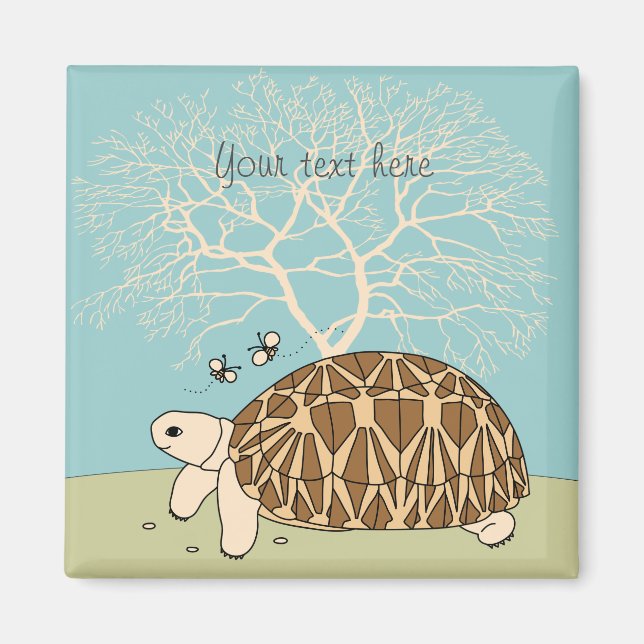 Anpassade Burmese Star Tortoise Magnet (Framsidan)