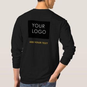 Anpassade Business Add Logotyp Modern Black T Shirt