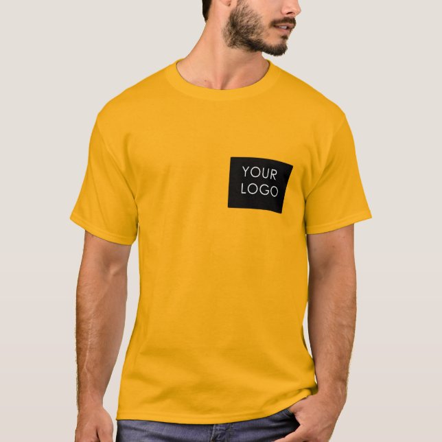 Anpassade Business Add Logotyp Modern T Shirt (Framsida)