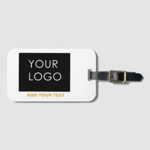 Anpassade Business Add Logotyp Modern White Bagagebricka