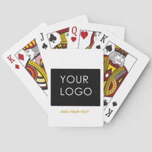 Anpassade Business Add Logotyp Modern White Casinokort