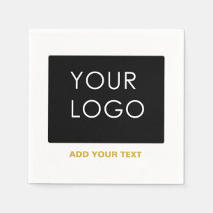 Anpassade Business Add Logotyp Modern White Pappersservett