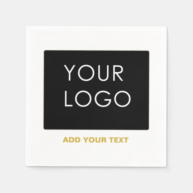 Anpassade Business Add Logotyp Modern White Pappersservett (Framsidan)