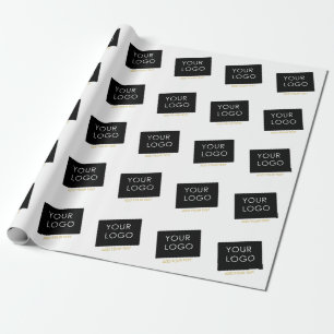 Anpassade Business Add Logotyp Modern White Presentpapper
