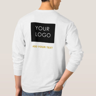 Anpassade Business Add Logotyp Modern White T Shirt