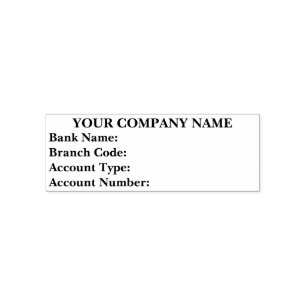 Anpassade Business Banking Information Självfärgande Stämpel