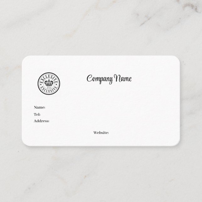 Anpassade Business eller Service du kan lägga till Visitkort (Framsida)