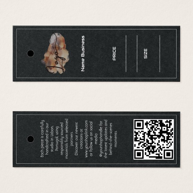 Anpassade Business Namn logotyp Clothing Märkre Litet Visitkort (Framsida & baksida)