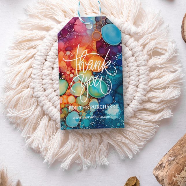 Anpassade Business Tack Vibrant Färg Presentetikett (Say thanks with style. Custom tags with your website! Our Brand Boost Collection has more items!)