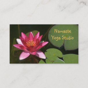 ANPASSADE BUSS.CARD/DEEP RO-FÄRGAD LOTUS BLO VISITKORT