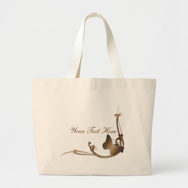 Anpassade Butterfly Bag Jumbo Tygkasse (Framsidan)