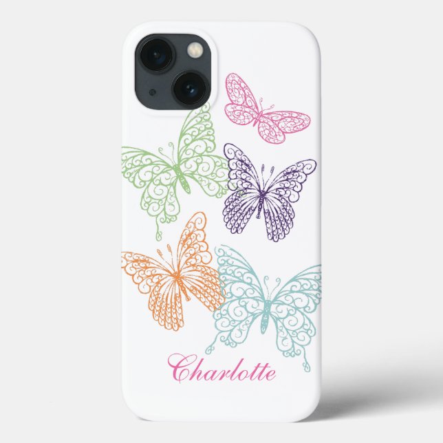 Anpassade Butterfly iphone case (Baksida)