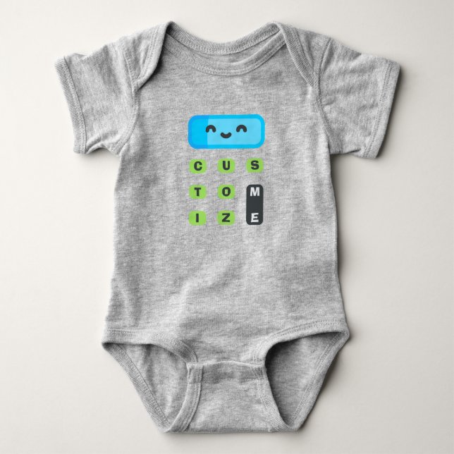 Anpassade Calculator Baby för framtida gener T Shirt (Framsida)