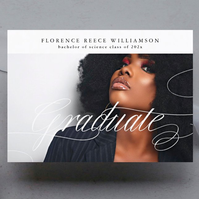 Anpassade Calligraphy Photo College Graduation Meddelande (Skapare uppladdad)