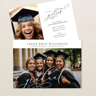 Anpassade Calligraphy Photo College Graduation Meddelande