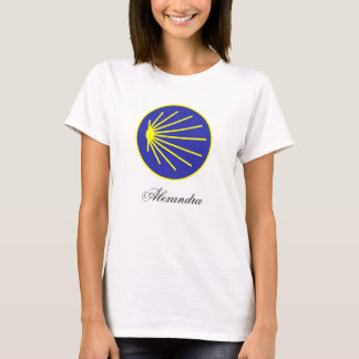 Anpassade Camino Pilgrim Scallop Snäcka T Shirt