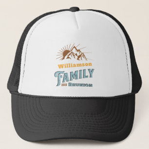 Anpassade camping-familjeutflykter matchande keps