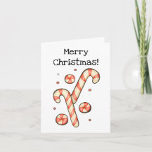 Anpassade Candy cane - God jul-kort
