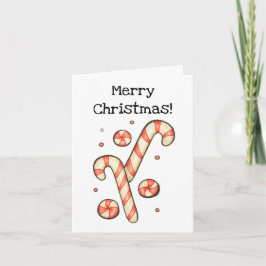 Anpassade Candy cane - God jul-kort Kort