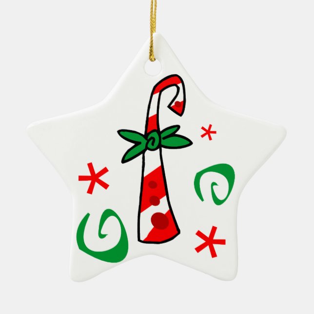 Anpassade Candy cane Keepsak Ornament (Framsidan)