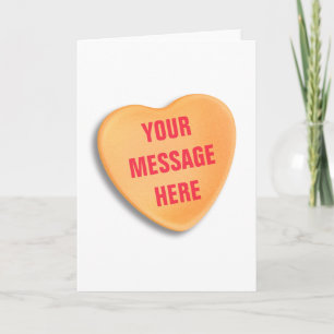 Anpassade Candy Heart Helgkort