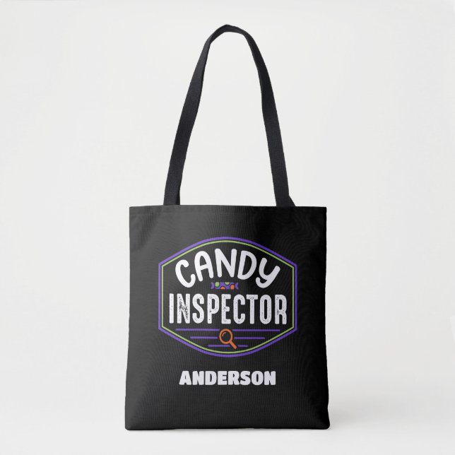 Anpassade Candy Inspection Bus eller godis Bag Tygkasse (Framsida)