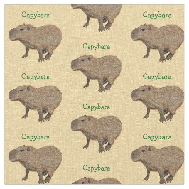 Anpassade Capybara Fabric Tyg (Närbild)