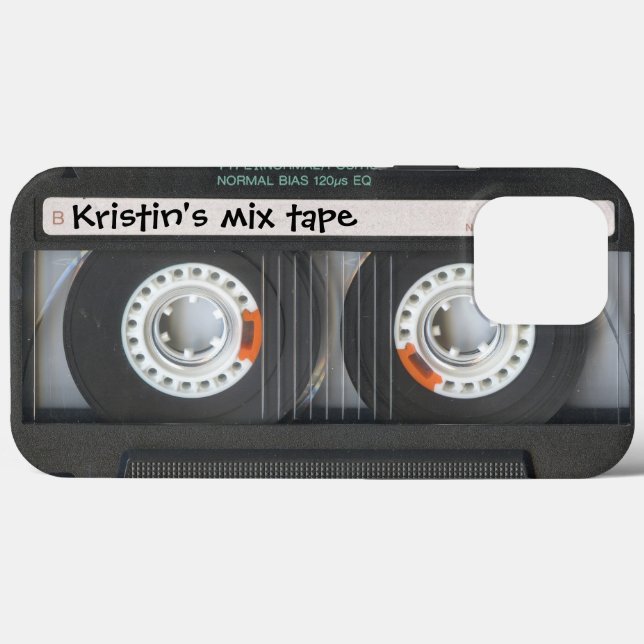 Anpassade Cassette Mix Tape Fodral-Mate iPhone Ca (Baksida (horisontell))